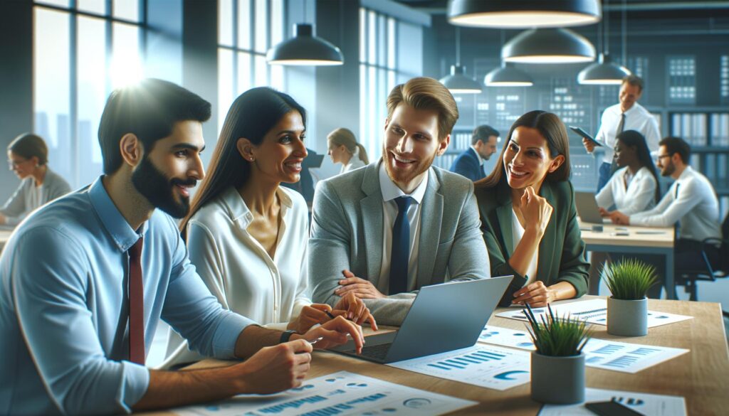Image of people having an operations meeting